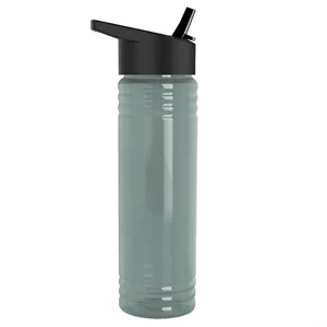 Garyline® Slim Fit RPET Bottle with Flip-Straw Lid - 24 oz.