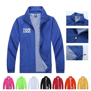 Custom Logo High-Collar Jacket