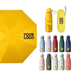 Custom Logo Mini Pocket Umbrella w/ Case