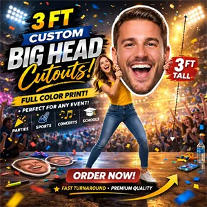 3ft Big Head Cutouts