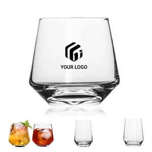 10 oz clear stemless cocktail whisky glass for home bar