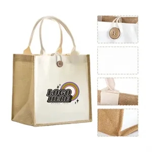 Eco-Friendly Cotton Jute Grocery Tote Bag