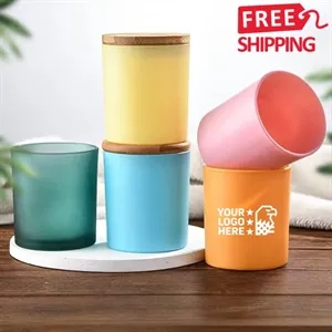 Glass Candle Jar With Lid For Scent Craft Decor To