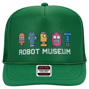 Custom Logo 5 Panel High Crown Mesh Back Trucker Hat - Young Adult