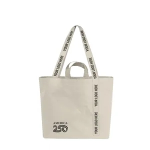 America250™ - 14 Oz. Recycled Mono-Strap Canvas Tote Bag