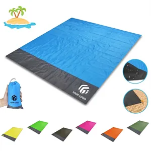 Custom Logo Outdoor waterproof compact pocket camping mat beach blanket