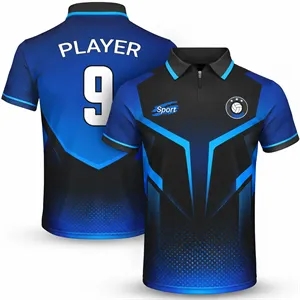 Custom Logo Personalized Men's Bowling Jersey with Zipper