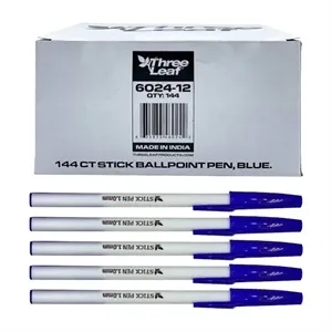 Custom Logo Blue Stick Ball Pens - 1728 Count