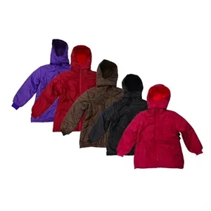 Custom Logo Women's Puffer Jacket - Assorted Colors 1X-3X