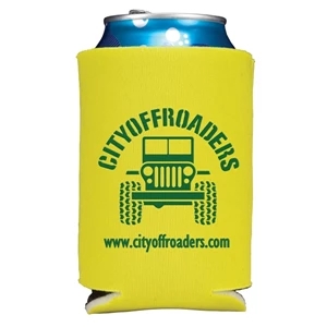 Folding Foam Can Cooler 2 sided imprint