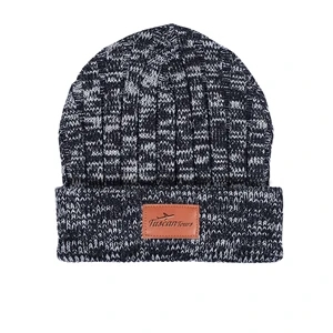 Leeman™ Heathered Knit Cuffed Rib Beanie