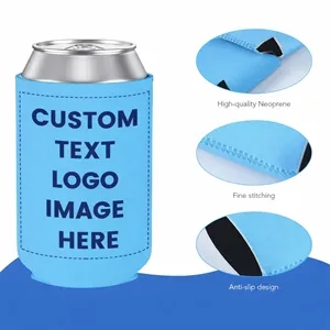 Custom Logo Promotional Foldable Customised Neoprene Beer Can Cooler