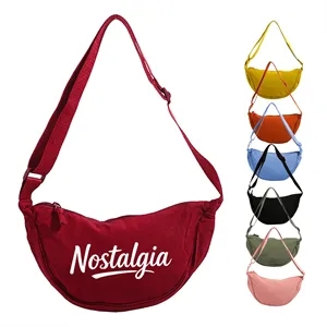 Custom Logo Adjustable Strap Sling Crescent Bag