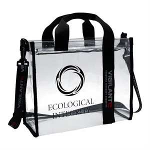 Custom Logo Clear Stadium Cross Body Tote Bag