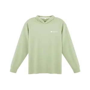 Custom Logo Unisex Lightweight Stretch Heather Sun Protection Hoodie