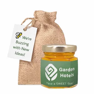 Mini Honey Jar with Full Color Wrap