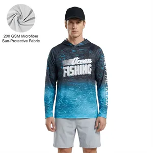 Custom Logo Unisex Custom Sublimated SolarProtec Fishing Hoodie 200GSM