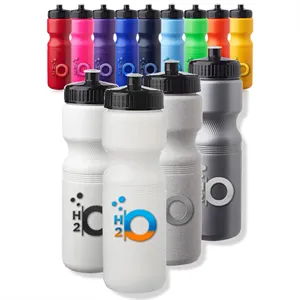 Custom Logo 28 oz. Push Cap Plastic Water Bottle