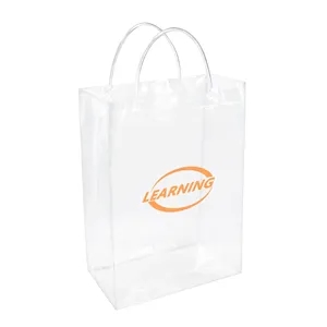 Clear PVC Stadium Tote Bag W/Handles & Snap Closure
