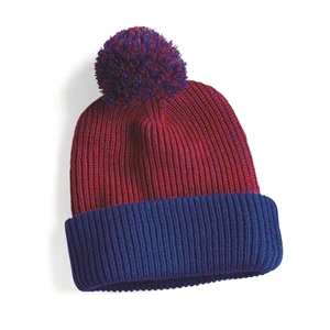 Sportsman 12" Speckled Pom-Pom Cuffed Beanie