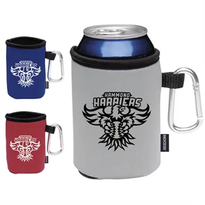 Custom Logo Koozie® Collapsible Can Cooler with Carabiner