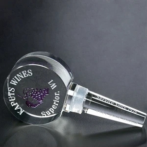 Crystal Wine Bottle Stopper - Circle