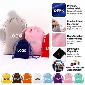 Velvet Drawstring Jewelry Pouches