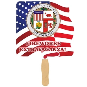 Sandwiched Hand Flag Fan - 4 Color Process
