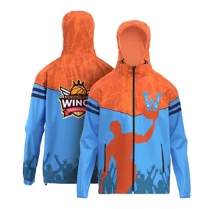 Custom Logo Custom Sports Warm Up Jacket With Hood