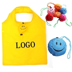 Smile Face Foldable Shopping Tote Bag