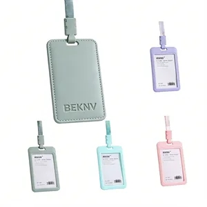 Custom Logo PP ID Badge Holder with Lanyard