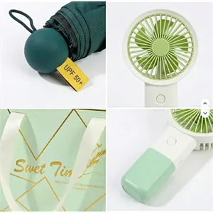 Fan Umbrella Combo with Gift Box