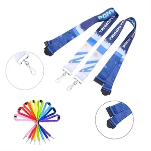 Custom Logo Full Color Safety Breakaway Lanyard with J Hook