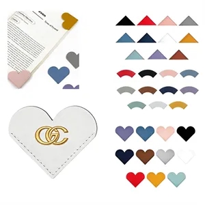 Stock Leather Heart Bookmark Love Shape  DIY Custom