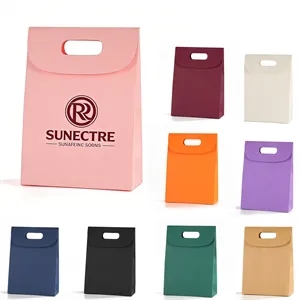 Premium Flip Top Handbag Candy Kraft Paper Packaging Bag Sol