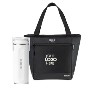 Custom Logo IGLOO Brand Cooler and Sport Bottle Set