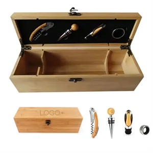 Bamboo Wine Case Set-Practical Gift Box for Holidays