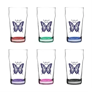 Porter 16 oz Nonic Beer Glass with Color Bottom