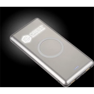 UL Listed Light Up Qi 10000 Wireless Power Bank