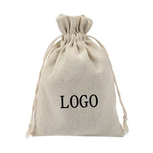 6" x 4" - Natural Cotton Drawstring Pouch