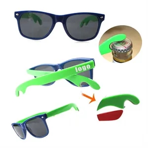 Custom Logo Plastic Promotional Sunglasses With Bottle Opener