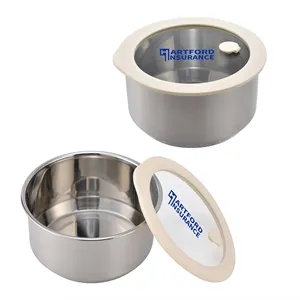 Prima 38 oz Microwaveable Stainless Steel Bowl With Vented G