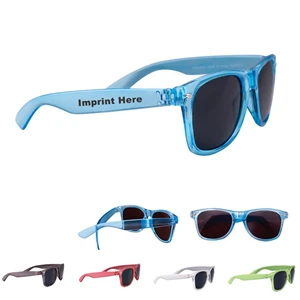 Custom Logo Risky Business Sunglasses - Translucent