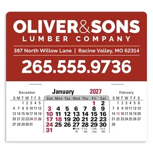 Triumph® Calendars Press-N-Stick XL Header with 3-Month H...
