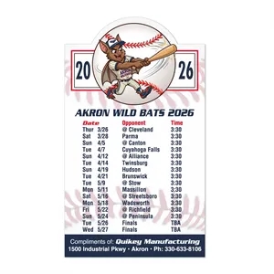 Magnet 20 Mil - Baseball Schedule - Full Color