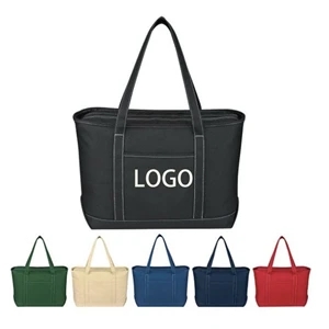 Large Cotton Canvas Yacht Tote Bag