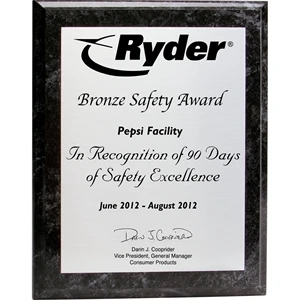 Wood Plaque with Marble Finish