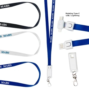 3-in-1 USB Charging Cable Lanyard