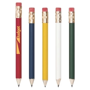 Round Wooden Golf Pencil with Eraser