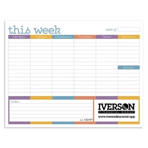 Triumph® Calendars Small Weekly Desk Pad - Colors